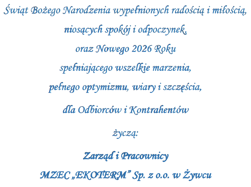 Życzenia świąteczne 2026